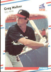 1988 Fleer Baseball Cards      411     Greg Walker